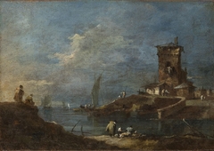 Seaport with a Castle by Francesco Guardi