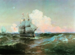 Ship "Twelve Apostles" by Ivan Ayvazovsky