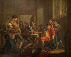 Sir John Falstaff Raising Recruits by Francis Hayman