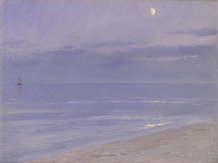 Skagen Beach in Moonlight by Peder Severin Krøyer