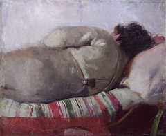 Sleeping Fisherman. Rasmus Gaihede from Skagen by Christian Krohg