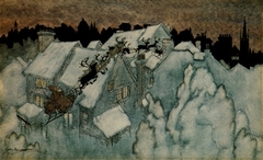 So Up to the House-top the Coursers They Flew by Arthur Rackham