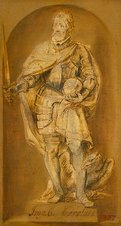 Statue of Charles V in a niche by Peter Paul Rubens