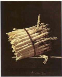 Still Life of Asparagus by Adriaen Coorte