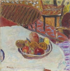 Still Life (Table with Bowl of Fruit) by Pierre Bonnard