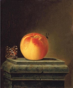 Still Life with Apple and Insects by Justus Juncker