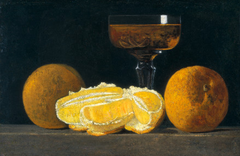 Still Life with Oranges and Goblet of Wine by John Frederick Peto