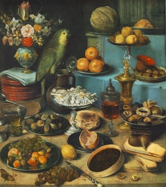 Still-life with Parrot by Georg Flegel