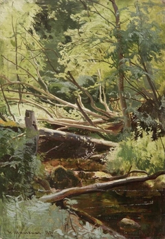 Stream in the forest by Ivan Shishkin