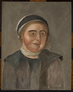 Study of a woman in a black and white cap by Tadeusz Makowski