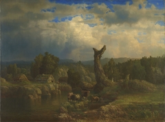 Summer Landscape, Thunder looms by Lars Hertervig