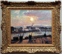 Sunset at Rouen by Camille Pissarro