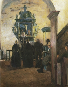 The Altar at Tanum Church in Bærum by Harriet Backer