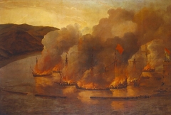 The Attack on Shipping in Bugia, 18 May 1671 (III) by Willem van de Velde the Younger