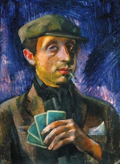 The card-player by Vilmos Aba-Novák