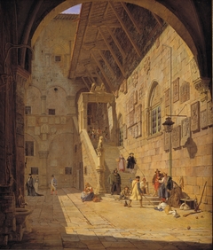 The Courtyard of the Palazzo del Bargello. Florence by Jørgen Roed