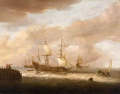 The Departure of an East Indiaman by Hendrick Staets