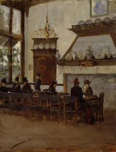 The Dutch Cocoa House at the Glasgow International Exhibition of 1888 by John Lavery