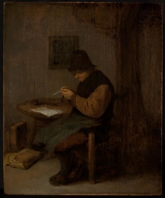 The Feather-cutter by Adriaen van Ostade