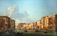 The Grand Canal towards Ca' Pesaro by Ippolito Caffi