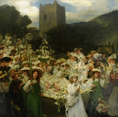 The Grasmere Rushbearing by Frank Bramley