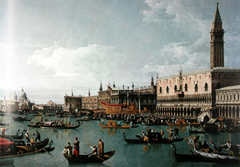 The harbor basin of San Marco on Ascension Day, Venice by Bernardo Bellotto