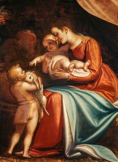 The Holy Family with the Infant Saint John the Baptist by Luca Cambiaso