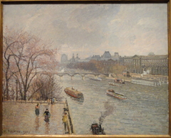 The Louvre, Afternoon, Rainy Weather (First Series) by Camille Pissarro