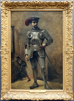 the man in armor by Jean-Baptiste-Camille Corot