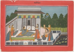 The Month of Magha (January-February), from a manuscript of the Barahmasa ("Twelve Months") by Anonymous