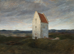 The old church of Skagen. Night by Johannes Wilhjelm