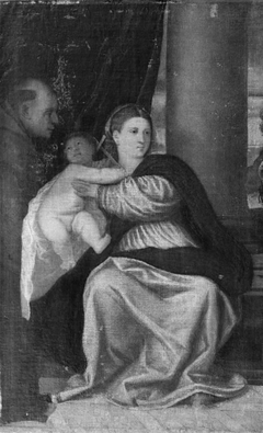 The Virgin and Child with St Francis by Palma Vecchio