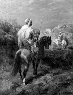 Two Arab Horsemen by Adolf Schreyer