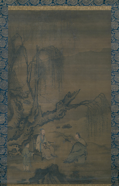 Two Scholar-Musicians in a Landscape by Anonymous