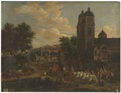 Un santuario by Adriaen Frans Boudewyns