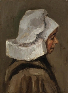 Head of a Peasant Woman / Head of a peasant woman with withe hood by Vincent van Gogh