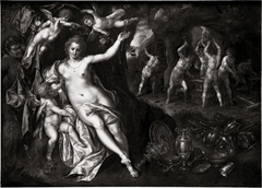 Venus in the smithy of the volcano by Hendrick de Clerck