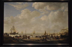 View of a Beach by Simon de Vlieger