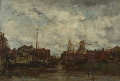 View of a city by Jacob Maris