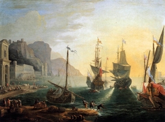 View of a Southern Port by Adrien Manglard