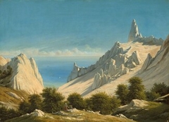 View of Sommerspiret, the Cliffs of Møn by Georg Emil Libert