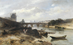 View of the Seine looking towards the Pont Royal and the Pavillon de Flore by Johan Jongkind