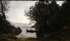 View Taken in Riva by Jean-Baptiste-Camille Corot