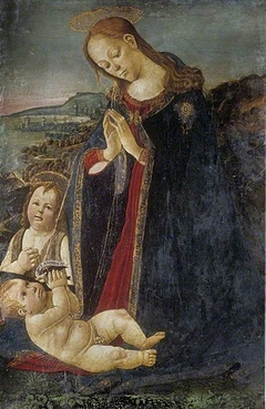 Virgin adoring the Child by Jacopo da Sellaio