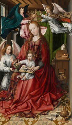 Virgin and Child Crowned by Angels by Colijn de Coter