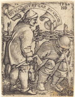 Vomiting Peasant by Sebald Beham