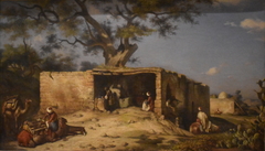 Vue d'un petit Khan, près de Beyrouth by Pierre-François Lehoux