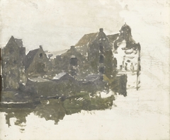 Warehouses on the Teertuinen on the Prinseneiland, Amsterdam by George Hendrik Breitner