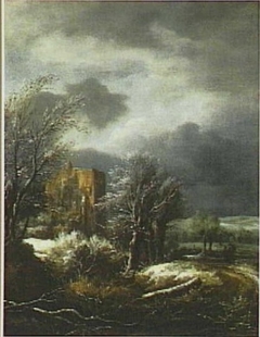 Winter Landscape with the Ruins of Brederode by Jacob van Ruisdael