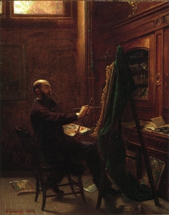 Worthington Whittredge in His Tenth Street Studio by Emanuel Leutze